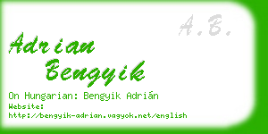adrian bengyik business card